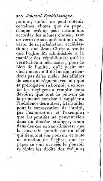 Journal ecclesiastique ou bibliotheque raisonnée des sciences ecclésiastiques