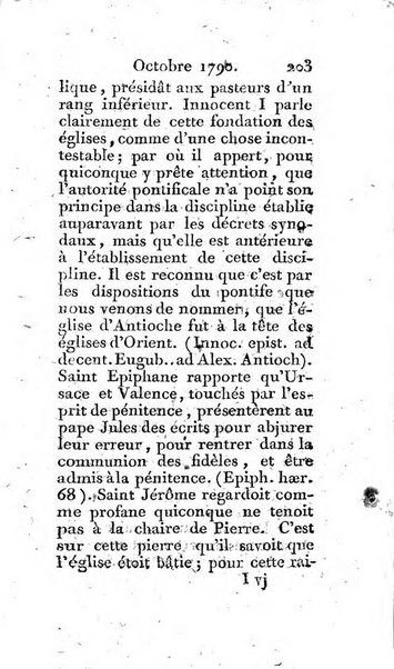 Journal ecclesiastique ou bibliotheque raisonnée des sciences ecclésiastiques