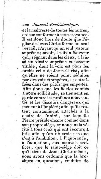 Journal ecclesiastique ou bibliotheque raisonnée des sciences ecclésiastiques