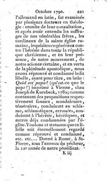 Journal ecclesiastique ou bibliotheque raisonnée des sciences ecclésiastiques