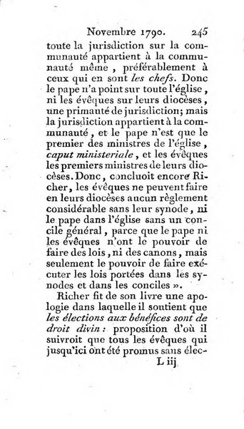 Journal ecclesiastique ou bibliotheque raisonnée des sciences ecclésiastiques