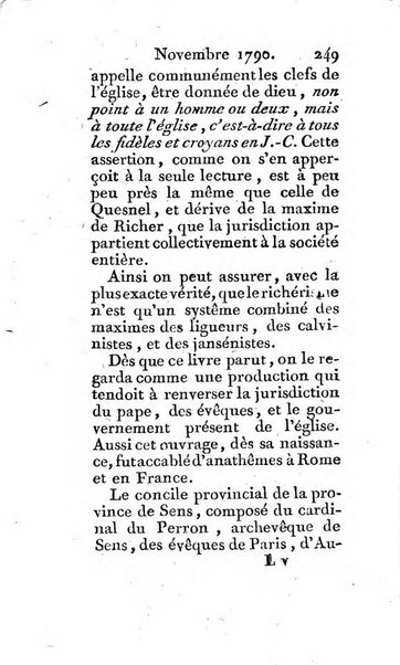 Journal ecclesiastique ou bibliotheque raisonnée des sciences ecclésiastiques