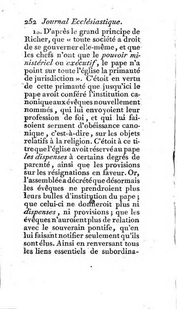 Journal ecclesiastique ou bibliotheque raisonnée des sciences ecclésiastiques