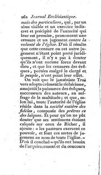 Journal ecclesiastique ou bibliotheque raisonnée des sciences ecclésiastiques