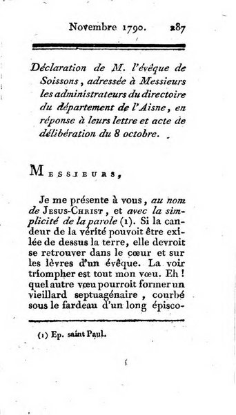 Journal ecclesiastique ou bibliotheque raisonnée des sciences ecclésiastiques