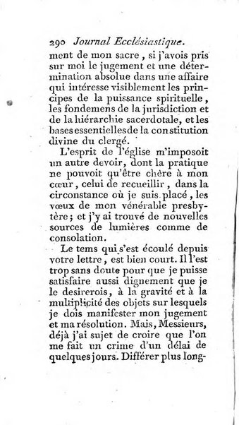 Journal ecclesiastique ou bibliotheque raisonnée des sciences ecclésiastiques