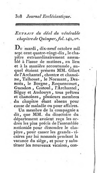 Journal ecclesiastique ou bibliotheque raisonnée des sciences ecclésiastiques