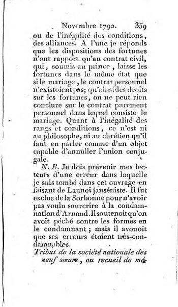 Journal ecclesiastique ou bibliotheque raisonnée des sciences ecclésiastiques