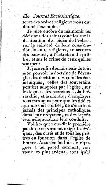 Journal ecclesiastique ou bibliotheque raisonnée des sciences ecclésiastiques