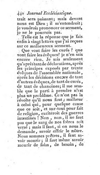 Journal ecclesiastique ou bibliotheque raisonnée des sciences ecclésiastiques