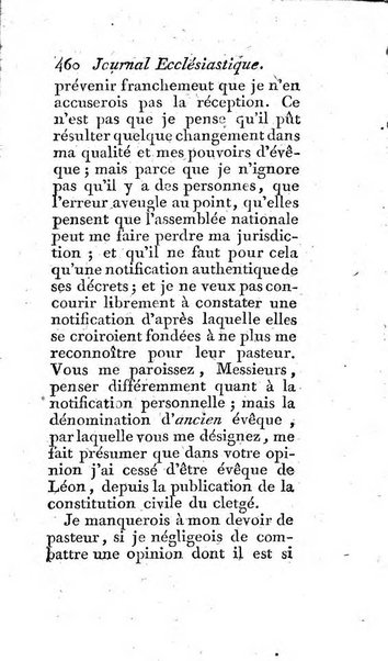 Journal ecclesiastique ou bibliotheque raisonnée des sciences ecclésiastiques