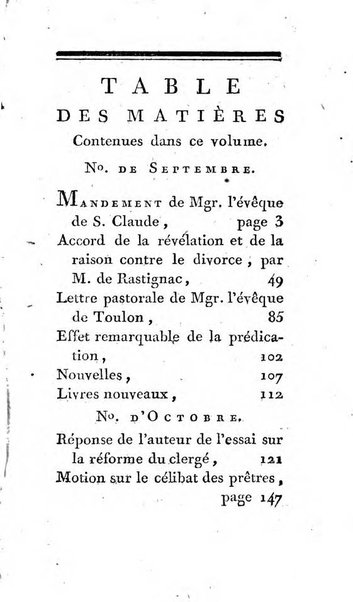 Journal ecclesiastique ou bibliotheque raisonnée des sciences ecclésiastiques