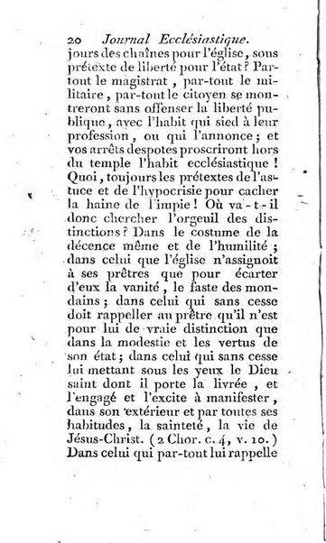 Journal ecclesiastique ou bibliotheque raisonnée des sciences ecclésiastiques