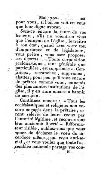 Journal ecclesiastique ou bibliotheque raisonnée des sciences ecclésiastiques