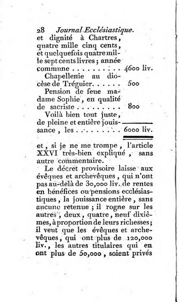 Journal ecclesiastique ou bibliotheque raisonnée des sciences ecclésiastiques