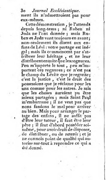 Journal ecclesiastique ou bibliotheque raisonnée des sciences ecclésiastiques