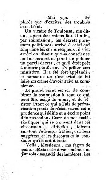 Journal ecclesiastique ou bibliotheque raisonnée des sciences ecclésiastiques