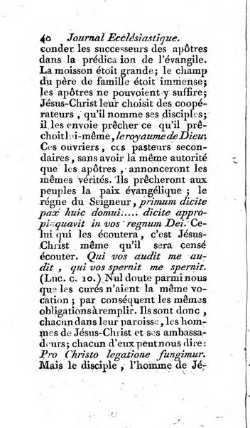 Journal ecclesiastique ou bibliotheque raisonnée des sciences ecclésiastiques