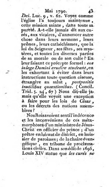 Journal ecclesiastique ou bibliotheque raisonnée des sciences ecclésiastiques