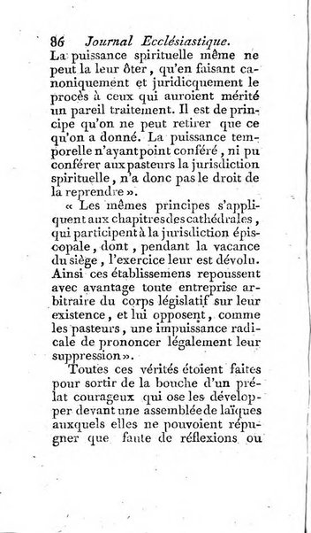 Journal ecclesiastique ou bibliotheque raisonnée des sciences ecclésiastiques