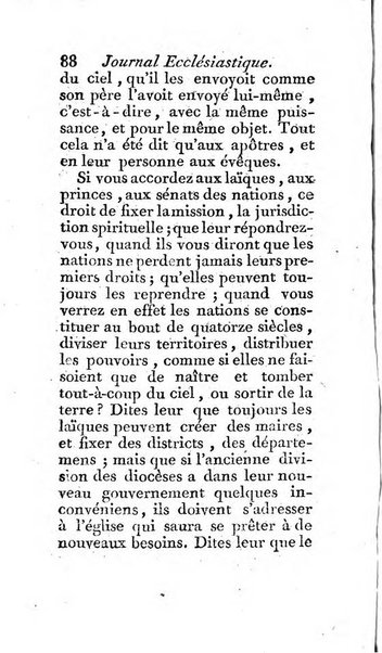 Journal ecclesiastique ou bibliotheque raisonnée des sciences ecclésiastiques