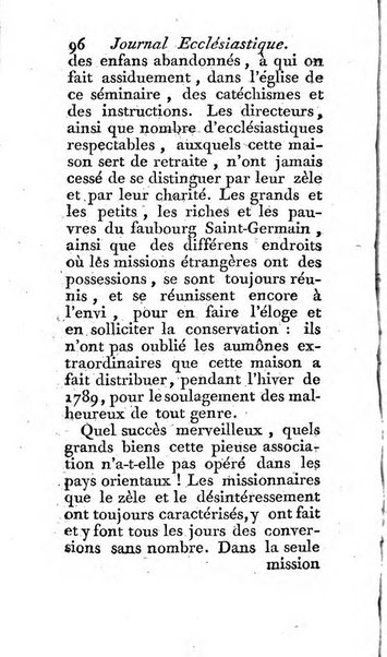 Journal ecclesiastique ou bibliotheque raisonnée des sciences ecclésiastiques