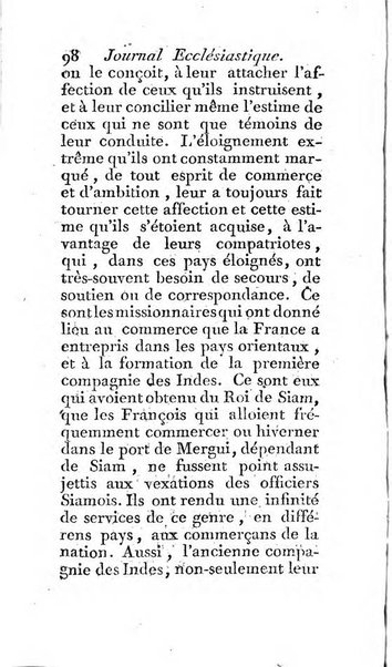 Journal ecclesiastique ou bibliotheque raisonnée des sciences ecclésiastiques