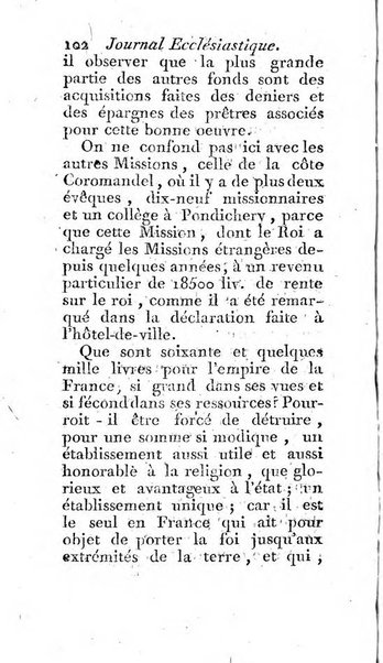 Journal ecclesiastique ou bibliotheque raisonnée des sciences ecclésiastiques