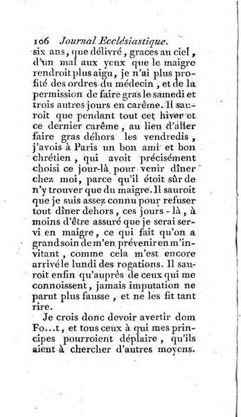 Journal ecclesiastique ou bibliotheque raisonnée des sciences ecclésiastiques