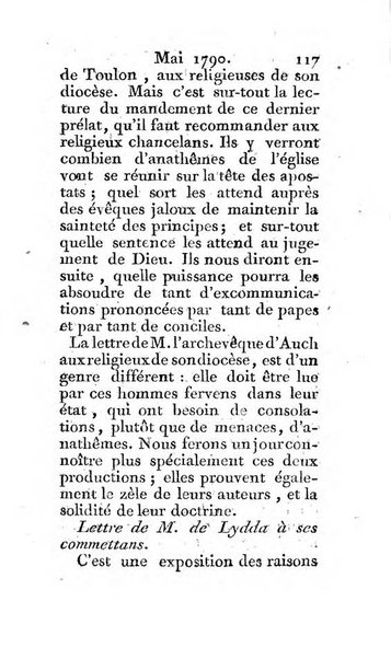 Journal ecclesiastique ou bibliotheque raisonnée des sciences ecclésiastiques