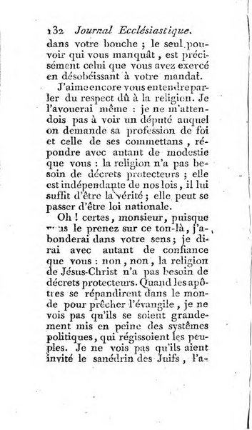 Journal ecclesiastique ou bibliotheque raisonnée des sciences ecclésiastiques