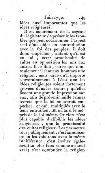 Journal ecclesiastique ou bibliotheque raisonnée des sciences ecclésiastiques