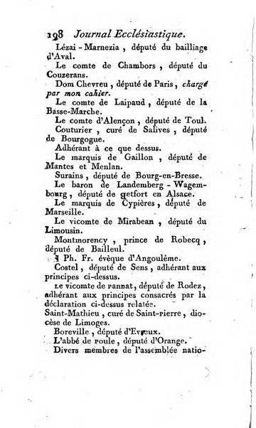 Journal ecclesiastique ou bibliotheque raisonnée des sciences ecclésiastiques