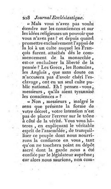 Journal ecclesiastique ou bibliotheque raisonnée des sciences ecclésiastiques