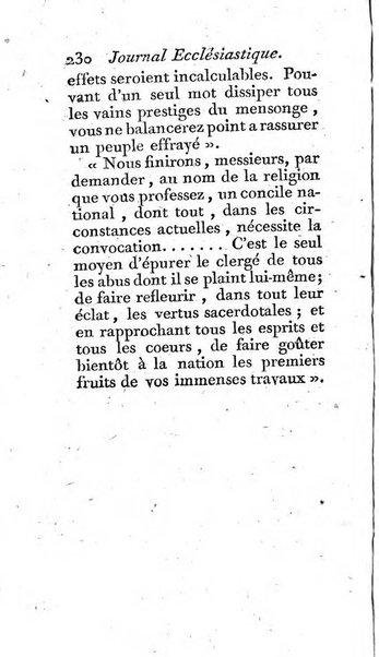 Journal ecclesiastique ou bibliotheque raisonnée des sciences ecclésiastiques