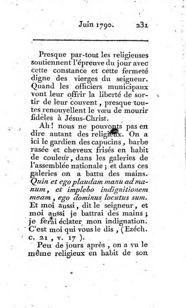 Journal ecclesiastique ou bibliotheque raisonnée des sciences ecclésiastiques