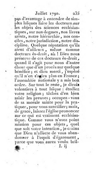 Journal ecclesiastique ou bibliotheque raisonnée des sciences ecclésiastiques