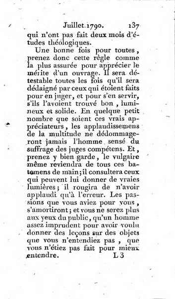 Journal ecclesiastique ou bibliotheque raisonnée des sciences ecclésiastiques