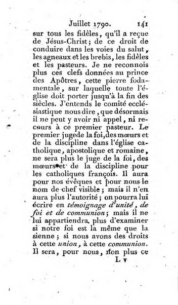 Journal ecclesiastique ou bibliotheque raisonnée des sciences ecclésiastiques