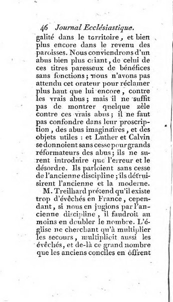 Journal ecclesiastique ou bibliotheque raisonnée des sciences ecclésiastiques