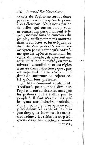 Journal ecclesiastique ou bibliotheque raisonnée des sciences ecclésiastiques