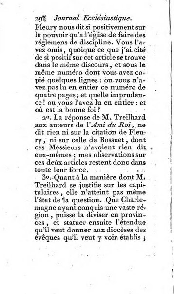 Journal ecclesiastique ou bibliotheque raisonnée des sciences ecclésiastiques