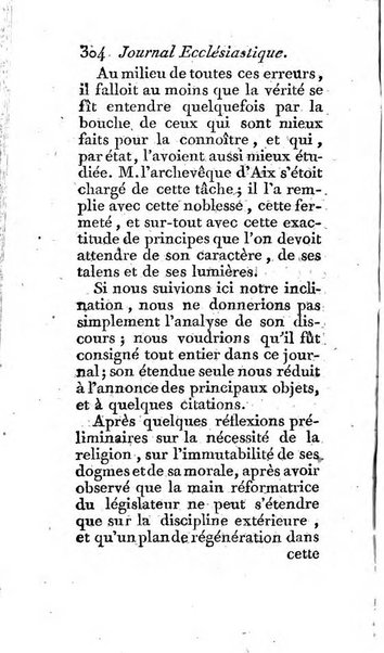 Journal ecclesiastique ou bibliotheque raisonnée des sciences ecclésiastiques