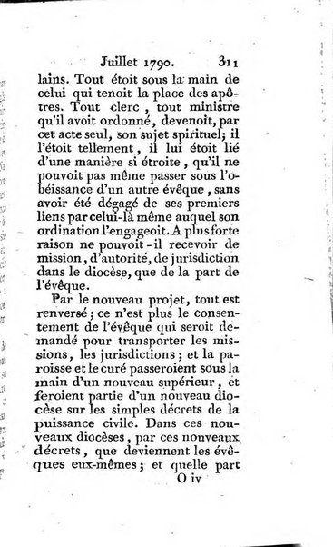 Journal ecclesiastique ou bibliotheque raisonnée des sciences ecclésiastiques