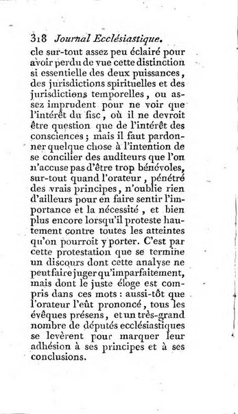 Journal ecclesiastique ou bibliotheque raisonnée des sciences ecclésiastiques