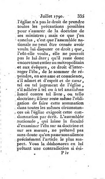 Journal ecclesiastique ou bibliotheque raisonnée des sciences ecclésiastiques