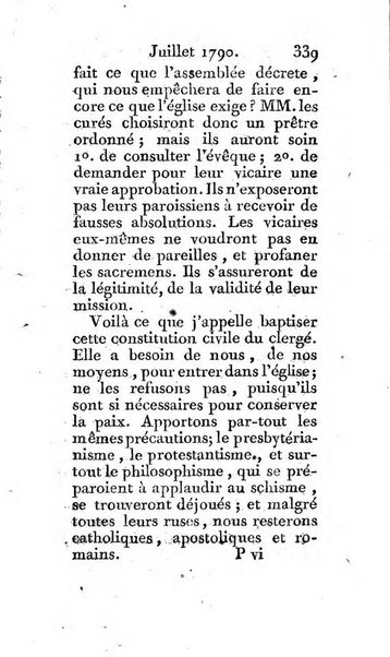 Journal ecclesiastique ou bibliotheque raisonnée des sciences ecclésiastiques