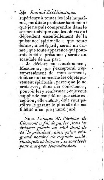 Journal ecclesiastique ou bibliotheque raisonnée des sciences ecclésiastiques