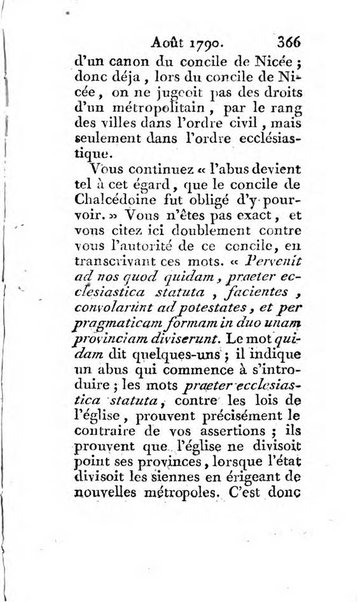 Journal ecclesiastique ou bibliotheque raisonnée des sciences ecclésiastiques