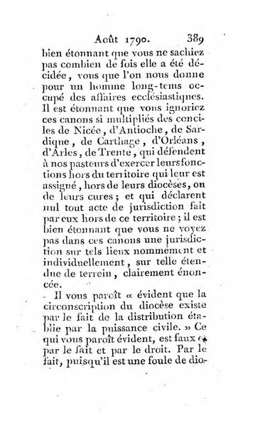 Journal ecclesiastique ou bibliotheque raisonnée des sciences ecclésiastiques